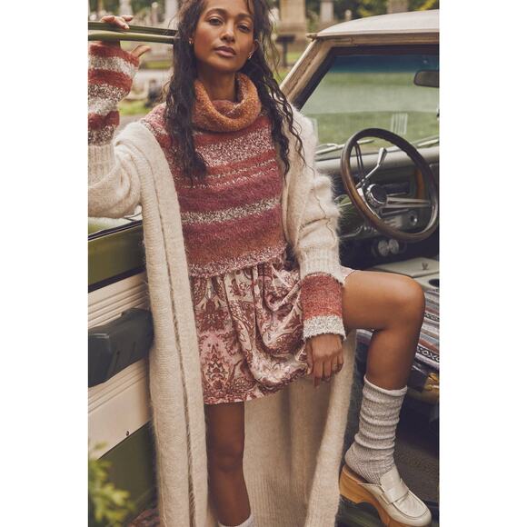 New Free People All The Time Velvet Mini Dress $168 X-SMALL Pink Petal - Picture 7 of 8